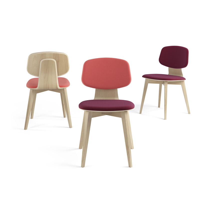 Sedia in legno certificato Jay per progetti contract e hospitality